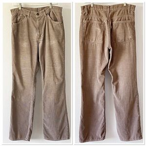 Vintage Levi’s White Label Tan Corduroy Bootcut Pants Cords Flawed